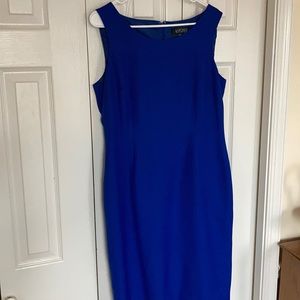 Electric blue lined dress